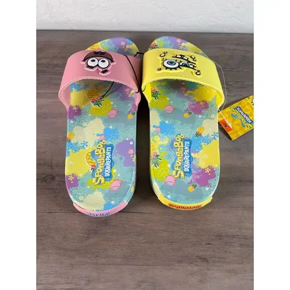 Spongebob Patrick Colorfor Slid Sandals Women's Size 9 NWT - Picture 5 of 6